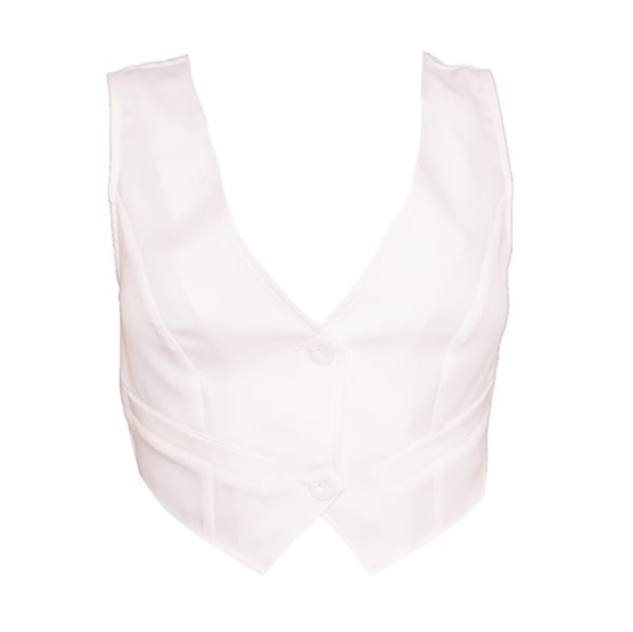 PrettyLittleThing white vest suit coordinates - Picture 3 of 3